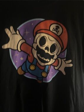 Johnny Cupcakes Skeleton Mario Graphic Tee